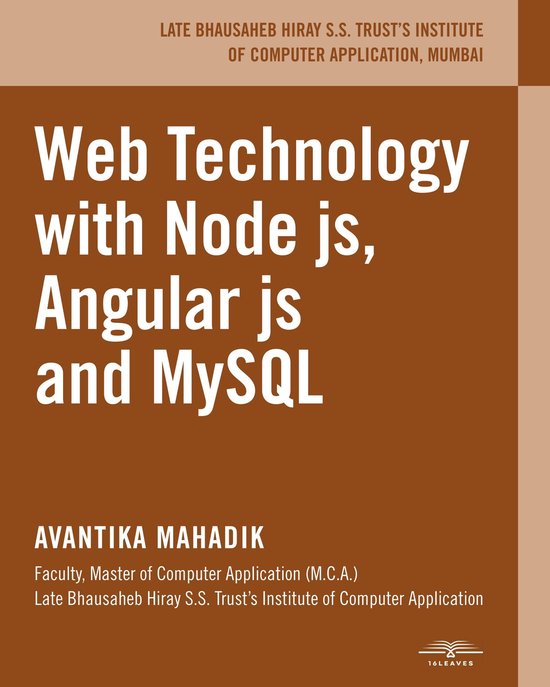 Web Technology with Node js, Angular js and MySQL (ebook), Avantika ...