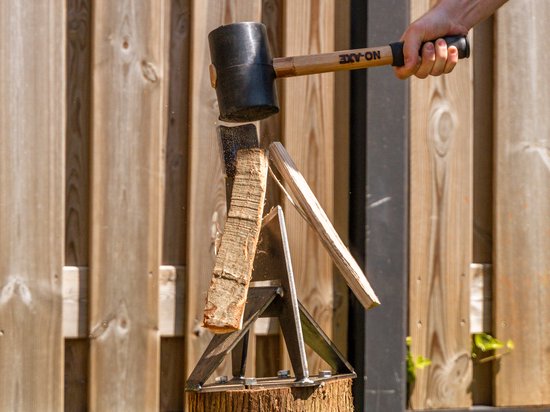 NO-AXE HOUTKLOVER - BLANK STAAL - SET MET HAMER - HOUTSPLIJTER - HOUTSPLITTER - HOUTKLIEVER - SPLIJTWIG - KLOOFWIG van NO-AXE — afbeelding 4
