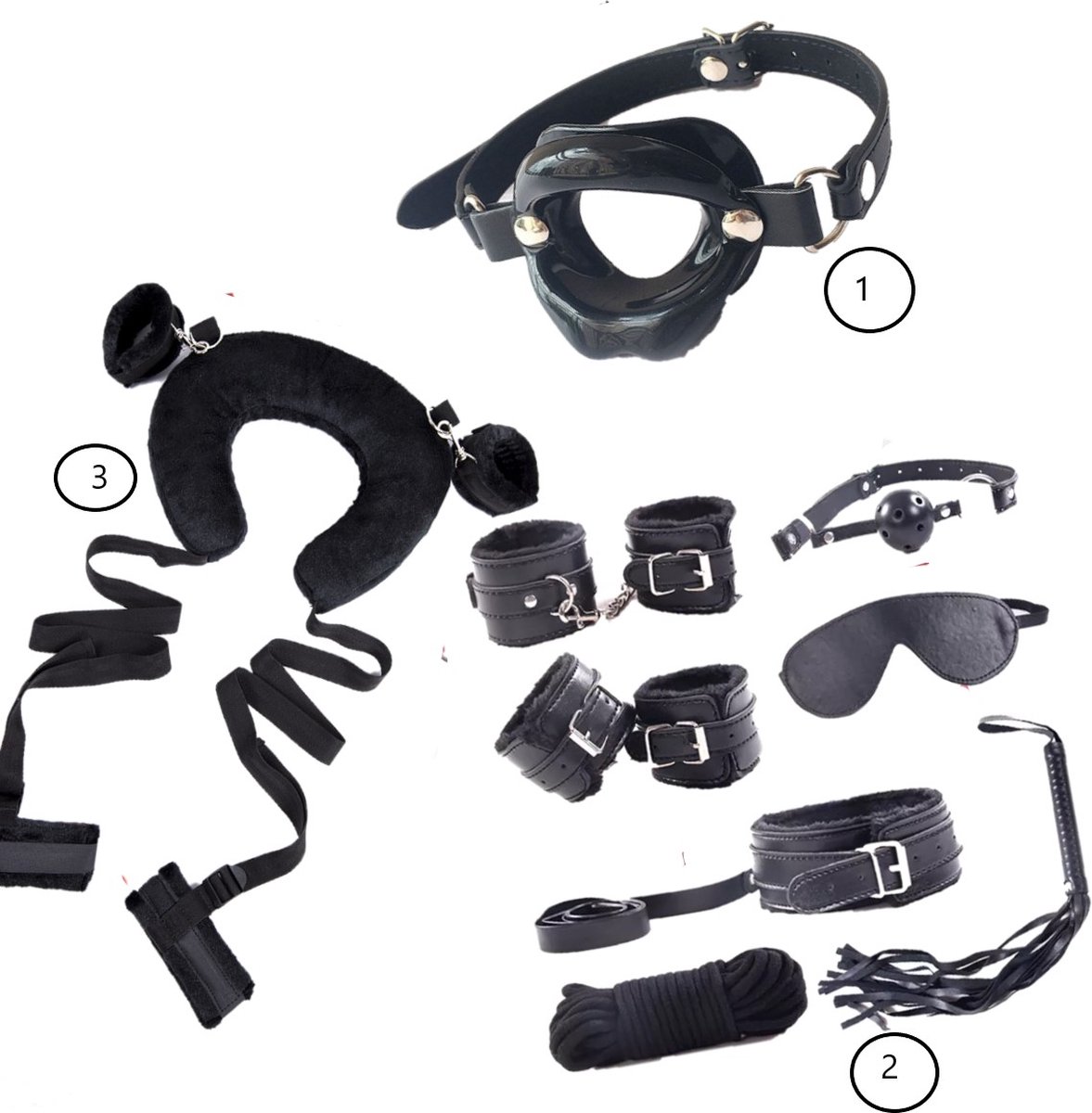 Goedkoopste Erodit® Fantasy Bondage set zwart - verstelbare riemen - bondage- SM -seks speeltje - BDSM - beginners- koppels - erotisch spel - diepe penetratie- Sex spel- Erotiek- Seks speeltjes koppels - Mannen - Vrouwen