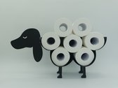 Toiletrolhouder Hond - Staande toiletrolhouder - bevestiging aan de muur - 7 rollen