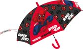 Spiderman Paraplu - Kinderparaplu - Superhero - Rood/Antraciet