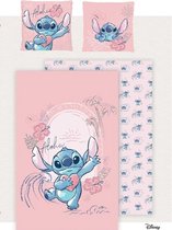 Disney Lilo & Stitch Dekbedovertrek Heart - Eenpersoons - 140 x 200 - Katoen