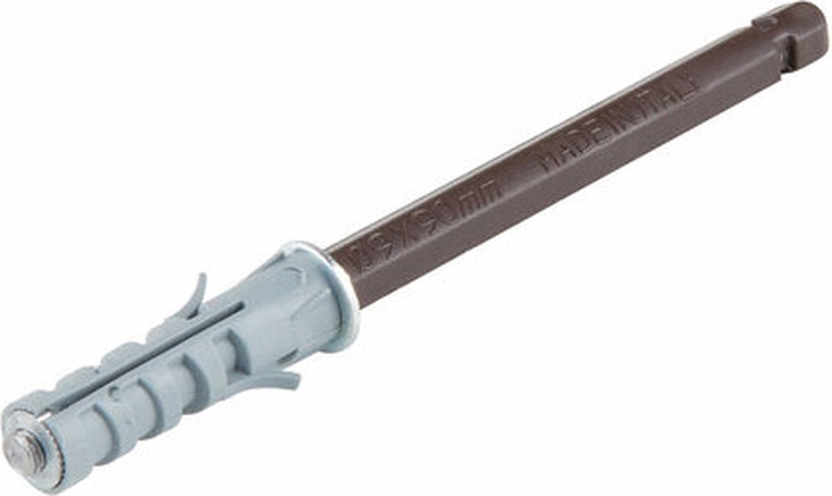 Blinde plankdrager 100 x 10 mm - Italiana Ferramenta - 15 kg draagvermogen - bruin - inclusief plug