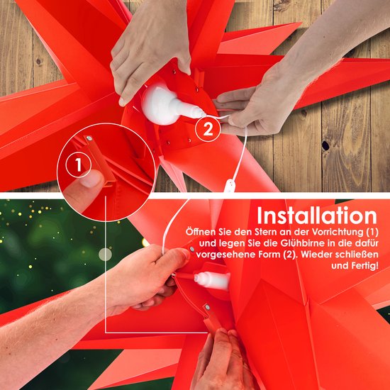 Kerstster 120 cm met 400 led lampjes IP44- Gratis verzending