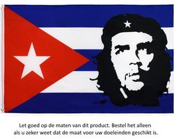 Vlag 150x90CM - Che Guevara - Vrijheid - Human rights - EI CHE - Ernesto - Guevara Freedom Flag - Hasta La Victoria Siempre - Polyester Vlag