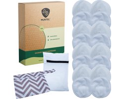 Muntel® Wasbare Zoogcompressen - Snelle Absorptie - Comfortabel - Wasbaar - Cup A t/m E - 16 Stuks - Wit