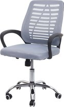Bureaustoel MCW-L44, bureaustoel computerstoel, ergonomische rugleuning, netbespanning stof/textiel ~ grijs