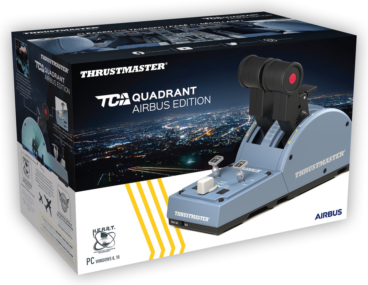 Thrustmaster TCA Quadrant Add-On Airbus Edition Noir, Bleu