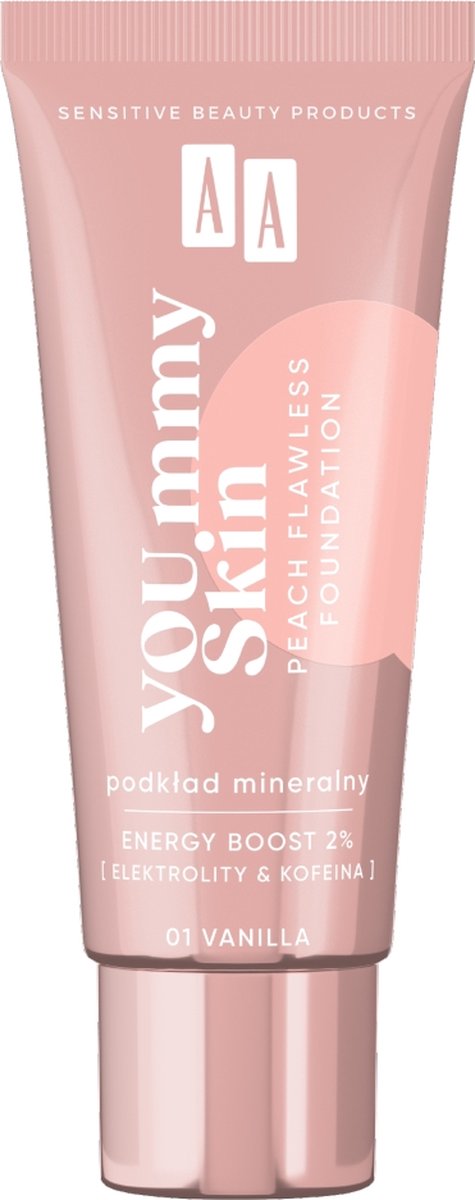 YOU.mmy Skin Peach Flawless Foundation Minerale foundation 01 Vanille 30ml