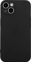 Mobigear Color Phone Case adapté pour Apple iPhone 15 Case Flexible TPU Back Cover - Zwart