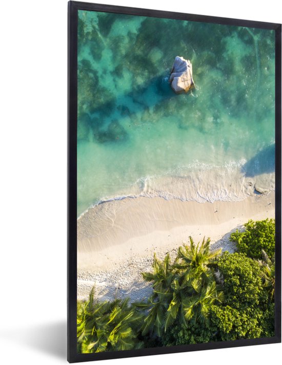Groupe de palmiers sur la mer d'en haut 60x90 cm