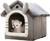 Château Animaux® Hondenmand | Kattenmand | 50 x 40x 46 cm | Hondenbed | Kattenbed | Luxe en Zachte Hondenkussen | Grijs