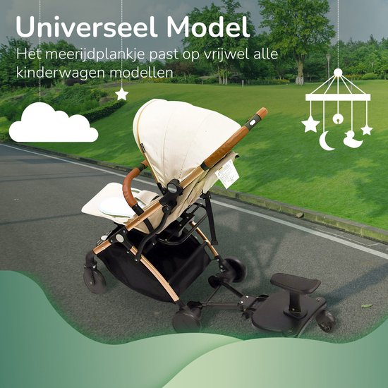 Miraj - Planche à roulettes universelle - pour poussette - avec siège -  Poussette 