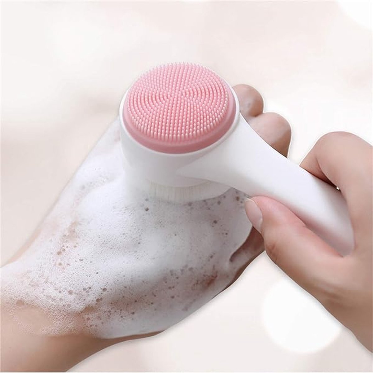 Narimano® Diepe Reiniging 2 in 1 Wassen Gezicht - Brush Krimpen Poriën Facial Manuele - Massage Apparaat Huid Lift Beauty - Tool gezichtsreiniging Borstel