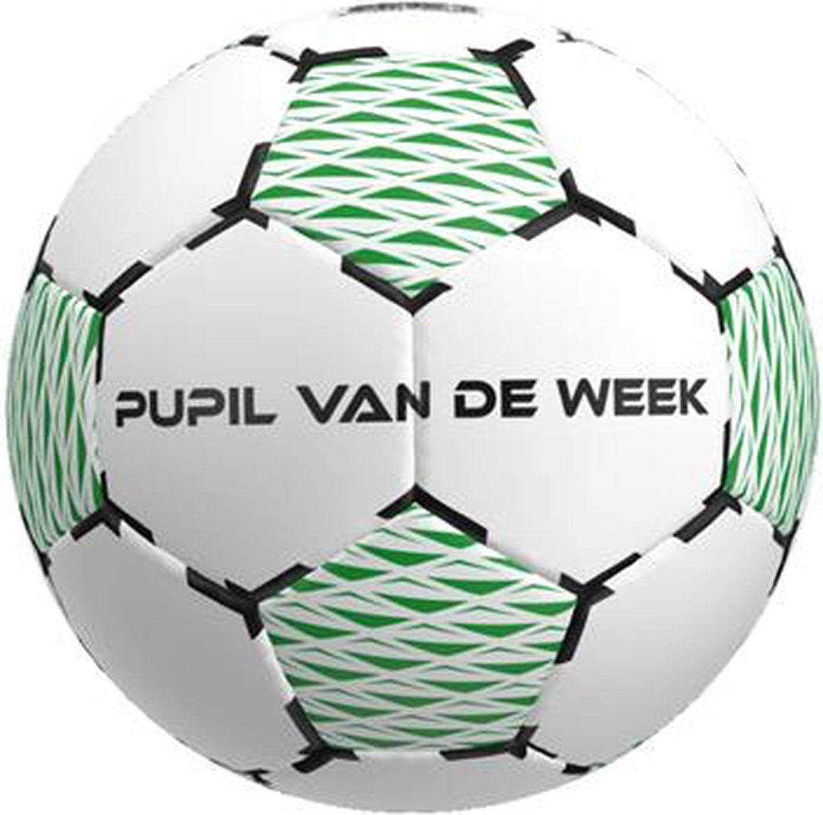 Voetbal Pupil van de week 2.0 wit groen maat 5