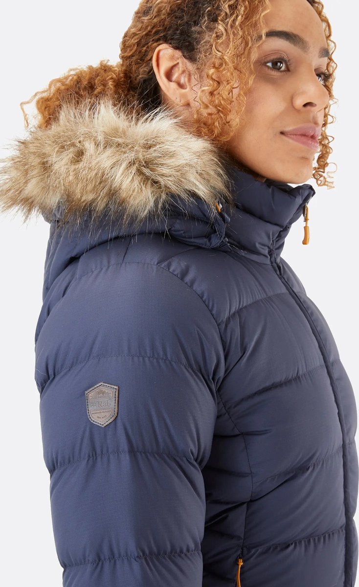 rab deep cover parka dames grijs