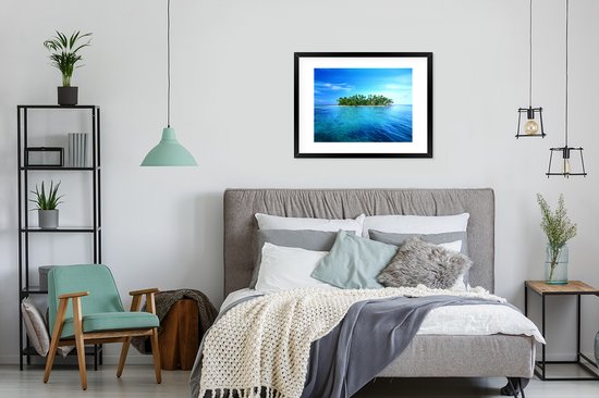 Fotolijst incl. Poster - Eiland - Tropisch - Zee - 80x60 cm - Posterlijst
