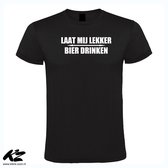 Klere-Zooi - Laat Mij Lekker Bier Drinken - Unisex T-Shirt - M