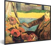 Fotolijst incl. Poster - De zonnebloemenschilder - Vincent van Gogh - 40x30 cm - Posterlijst