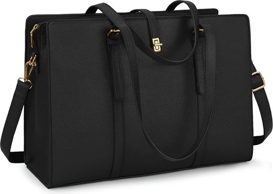 Sac à Main Femme Grand Tote Bag Imperméable - Avec Compartiment Ordinateur 15,6 Pouces, 10 Poches - Idéal Travail, Voyage, école, Sport
