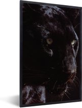 Fotolijst incl. Poster - Panter - Dier - Zwart - 40x60 cm - Posterlijst