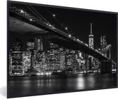 Cadre photo avec affiche - New York - Brooklyn - Bridge - 60x40 cm - Cadre pour affiche