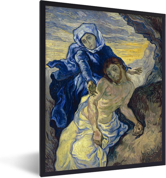 Fotolijst incl. Poster - Pietà (naar Delacroix) - Vincent van Gogh - 30x40 cm - Posterlijst
