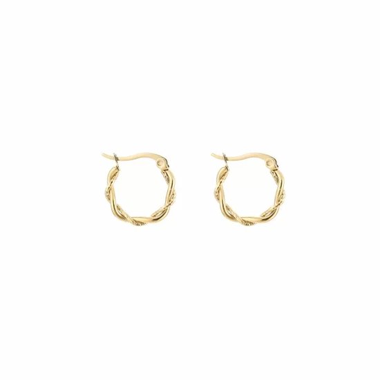 Bijoutheek Boucles d'oreilles Créoles torsadées fines Goud