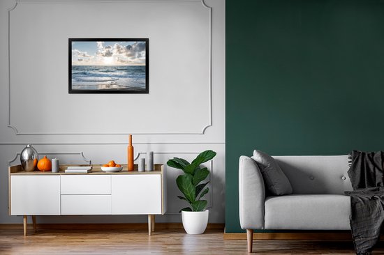 Cadre photo avec affiche - Mer - Nuages ​​- Allemagne - 60x40 cm - Cadre pour affiche