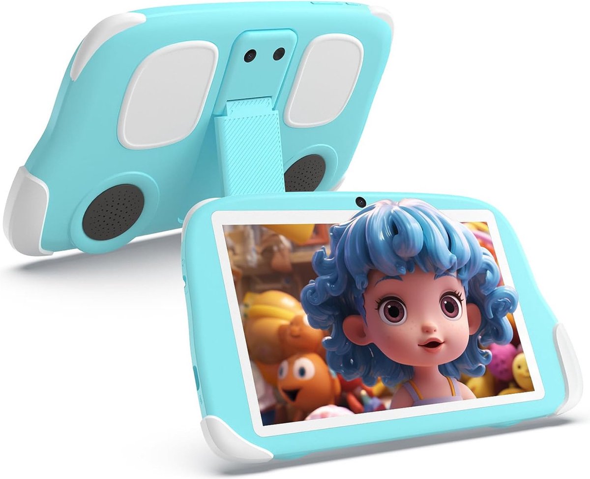 DreamGoods Kindertablet - 8 Inch - Android 12 - Incl. 64GB SD Kaart - Kindertablet vanaf 3 Jaar - Gratis Beschermhoes - Ouderlijk Toezicht - Kindvriendelijk