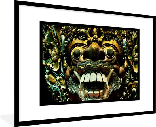 Photo encadrée - Un dragon chinois dans le cadre photo bronze 120x80 cm - Affiche encadrée (Décoration murale salon / chambre)