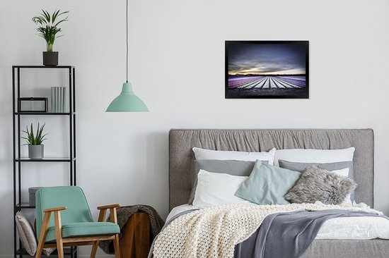 Photo encadrée - Champs de tulipes au Keukenhof en Hollande cadre photo 60x40 cm - Affiche encadrée (Décoration murale salon / chambre)