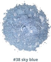 Pale blue- mica Vaalblauw – Lichtblauw – mica Pastelblauw - 10 gram - Pigment poeder– Epoxy kleur - bruisballen kleurstof - Zeep kleurstof- Kleurpoeder - DIY – Voor Zeep, Kaarsen - Vaalblauw Lichtblauw– Kleurstof - Pigment Mica pigment - Mica poeder