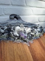 Luxe Zwart En Wit Geode Stijl Serveerplank - Borrelplank - Keuken Decor Met Kristallen