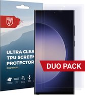 Rosso Screen Protector Ultra Clear Duo Pack Geschikt voor Samsung Galaxy S23 Ultra | Folie | 2 Stuks