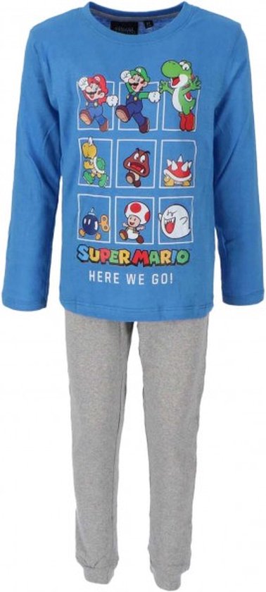 Super Mario - pyjama - bleu - garçons - taille 7 ans (122) | bol