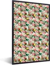 Fotolijst incl. Poster - Bloemen - - Kleuren - 80x120 cm - Posterlijst
