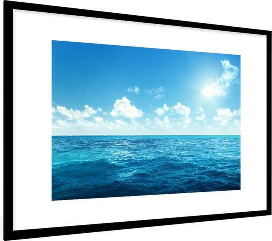 Fotolijst incl. Poster - Zee - Lucht - Zon - 60x40 cm - Posterlijst
