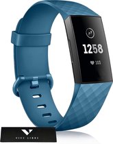 Siliconen Band Geschikt Voor Fitbit Charge 3 & 4 - Maat S/M - Grijs