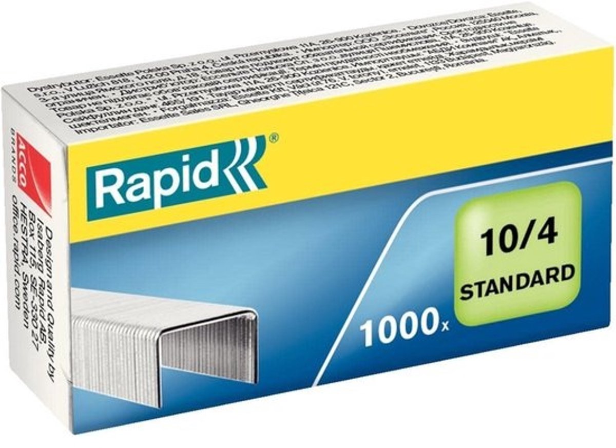 Nietjes No. 10 - Standaard nietjes - Documenten Binden - Verzinkt materiaal - 1000 stuks - Zilver