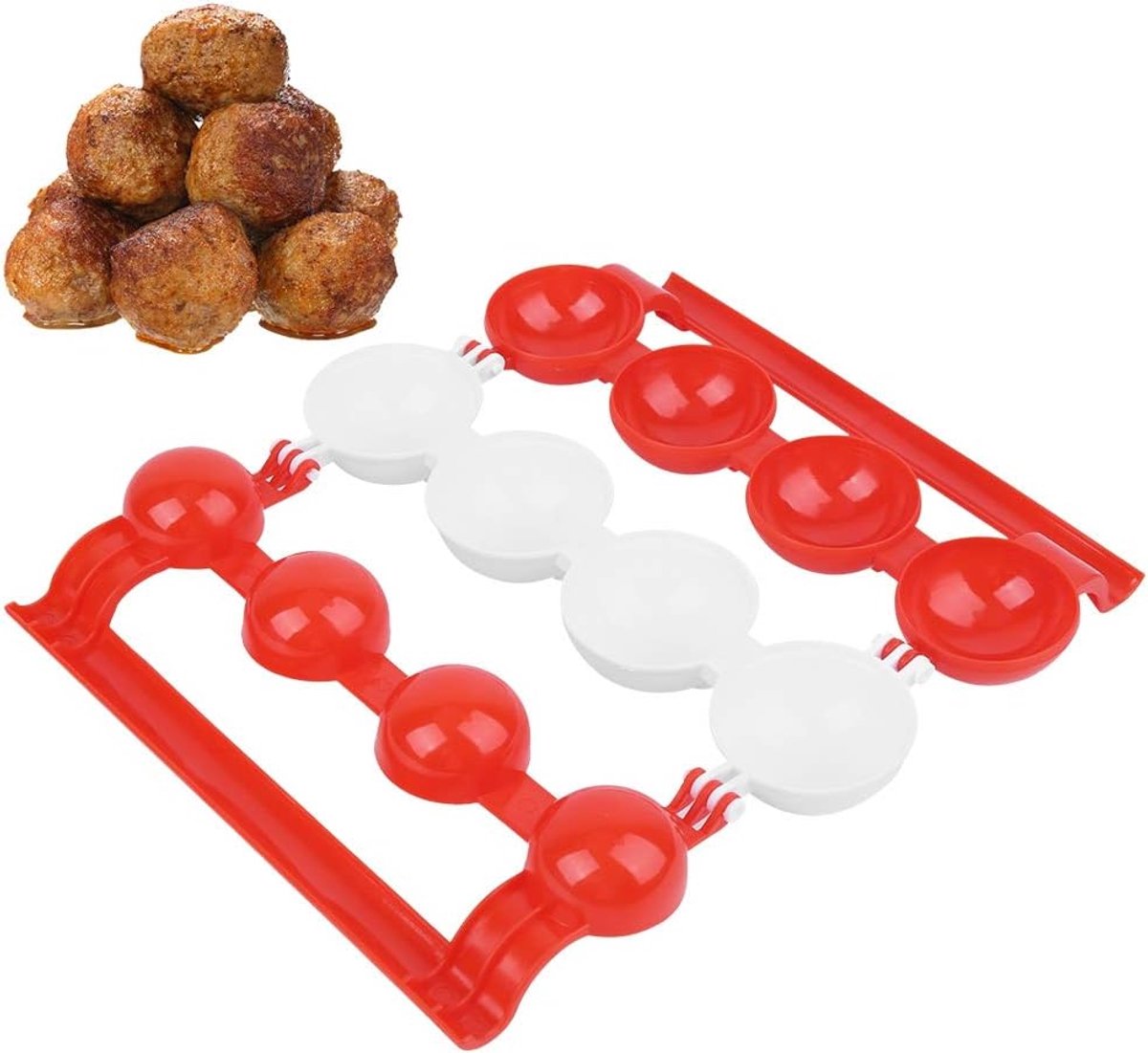 Maker, Plastic Gevulde Vis Vlees Bal Schimmel, Keuken Baller Maken Mould voor Cake, Ijs, Meloen