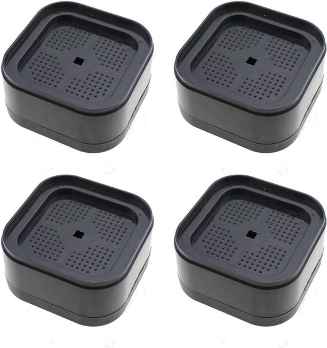 Meubelverhogers - Verhoogblokken - Meubels Verhogen - Schokabsorberend Antislip - 4 stuks 70mm - Zwart