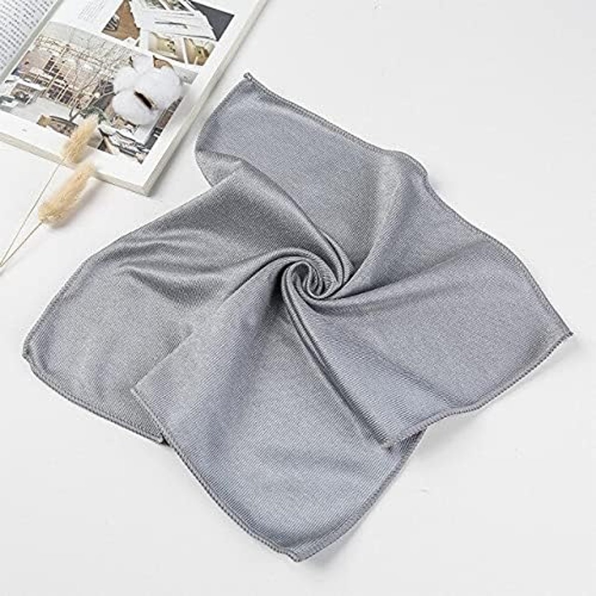 1Pcs Wassen Vaatdoek Geen Spoor Absorbeerbare Zachte Microfiber Geen Pluisjes Venster Auto Rag Keuken Schoonmaken Handdoek Doek Doekjes Glas Doek