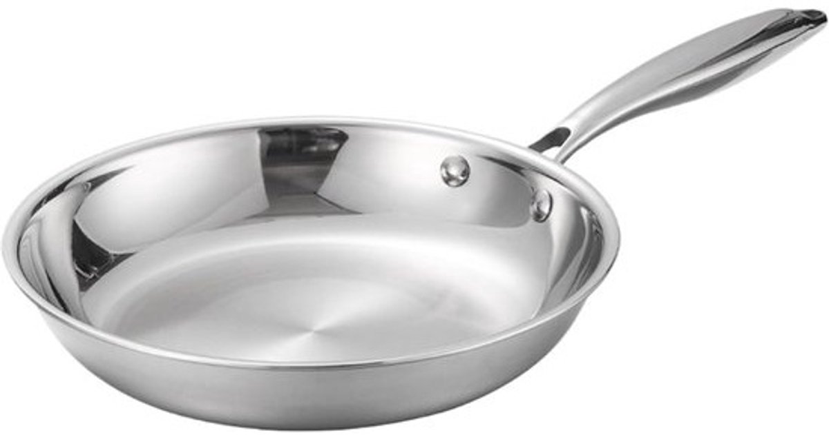 Roestvrijstalen Wokpan - Koekenpan Keukengerei - Restaurant Camping Bakken - Gelijkmatige Warmteverdeling - 20 cm