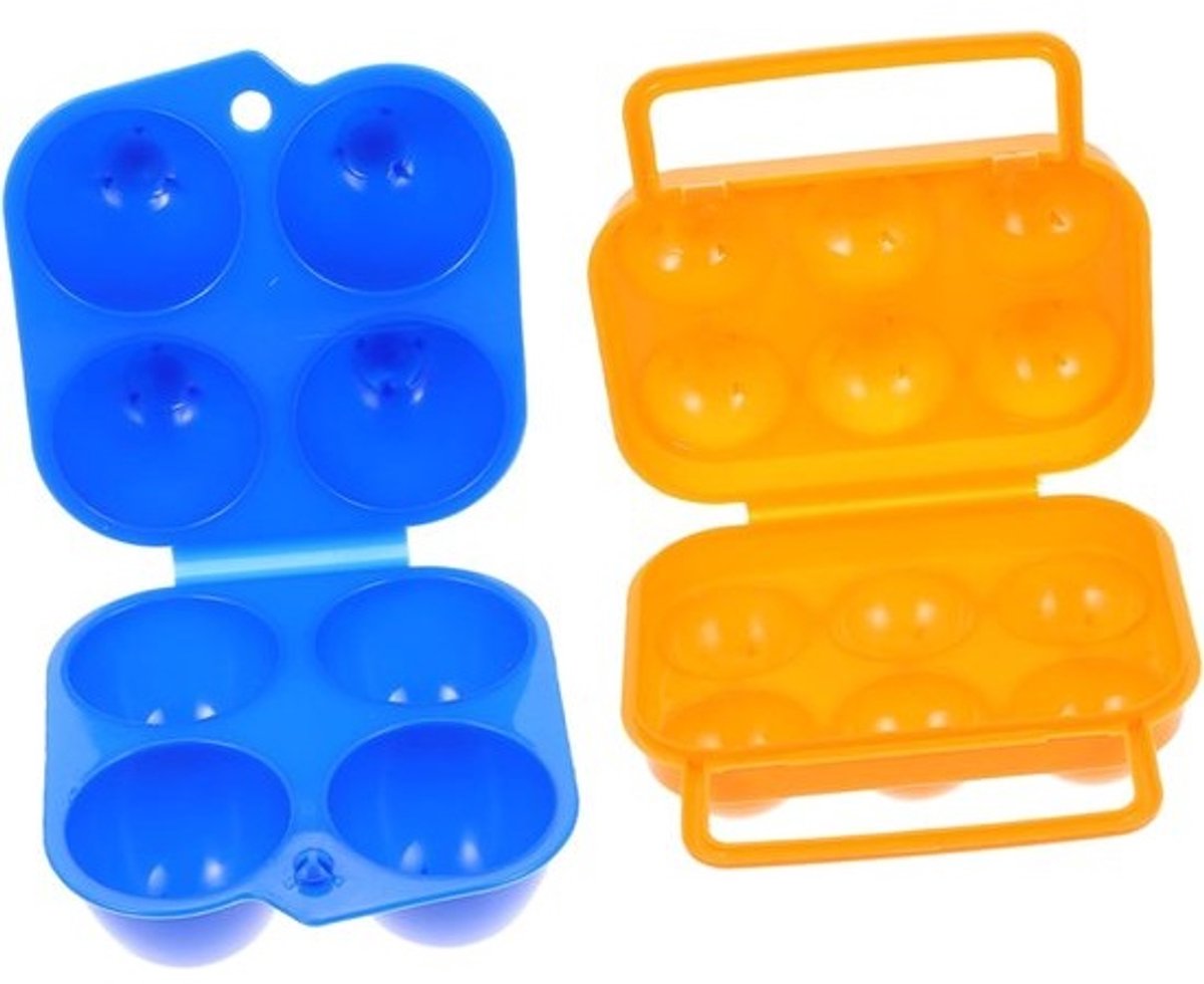 Opbergdoos Eieren - Eierhouder Bak - Outdoor Camping - Verdikte Bescherming - 12.3x11.5x7.3CM - Willekeurige Kleur