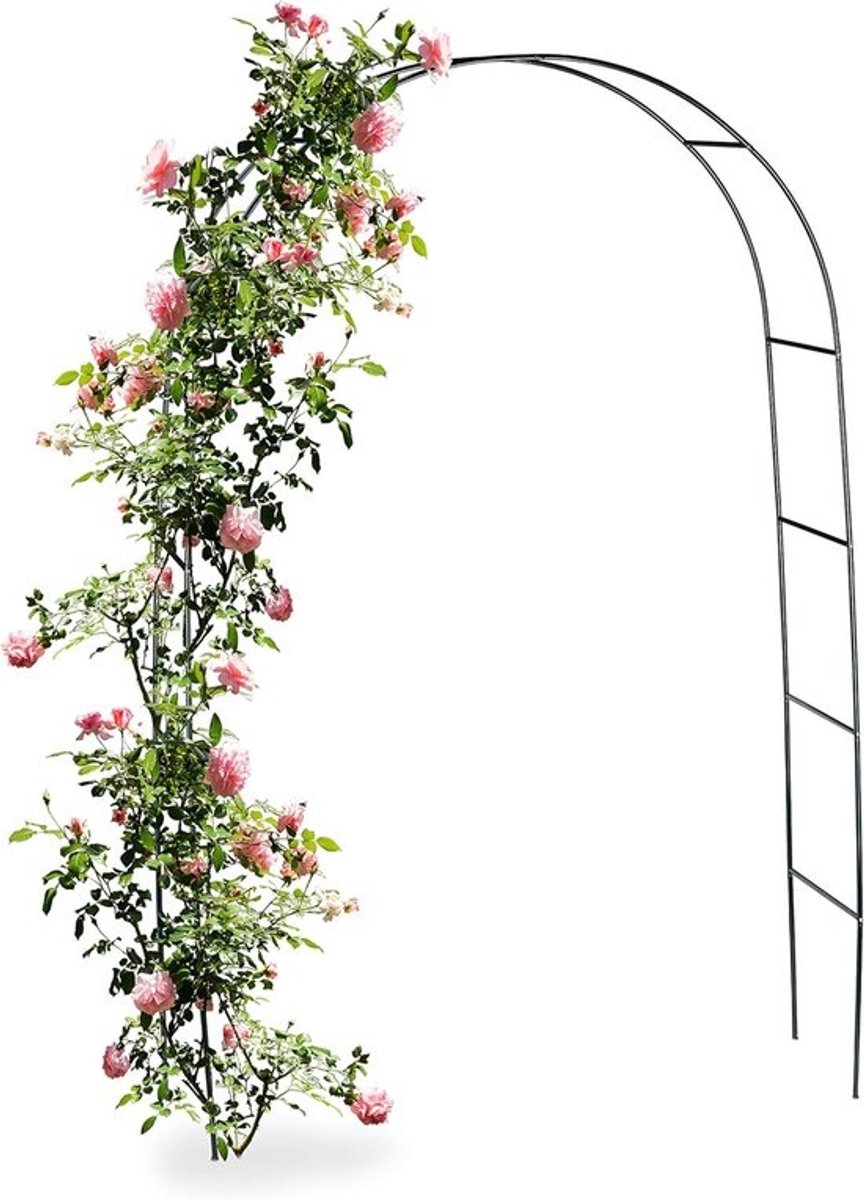 Tuinboog Klimplanten - Rozenboog Metaal - Sprookjesachtige Tuin - Stevige Metalen Constructie - 140x240x37cm