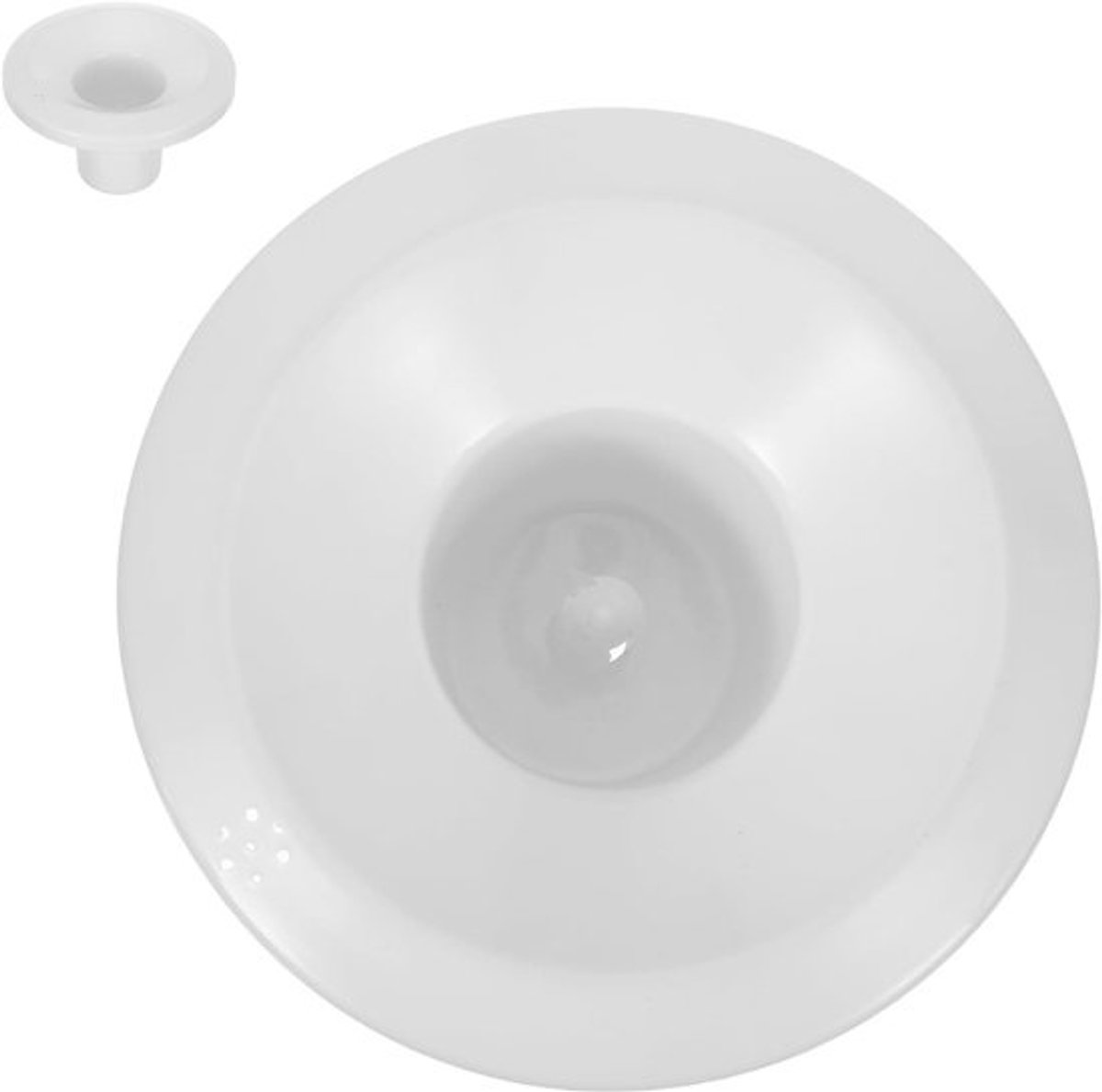Waterdispenser Vervangingsdeel - Flessenhouder Koeler - Keuken Kantoor - Stofdichte Bodemgat - 17.5x17.5x10.5cm - Wit