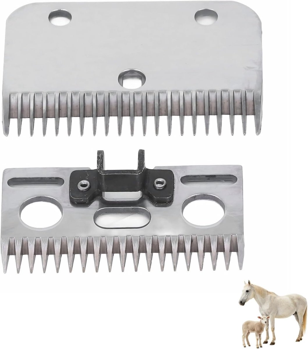 Haarbladen voor paardenknippers, 2 stuks, 21 tanden, vervangingsmessen voor dieren met dikke vacht, geschikt voor paarden en vee