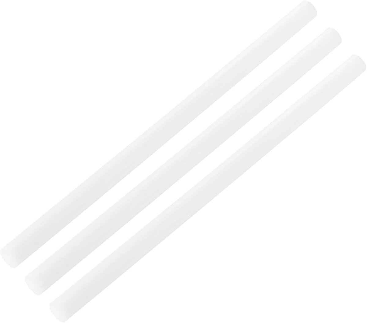 ABS kunststof stang, ronde staaf, massief, 15 mm x 300 mm, wit, voor doe-het-zelf modelmateriaal, architectuurmodelbouw, doe-het-zelf zandtafel, verpakking van 3 stuks