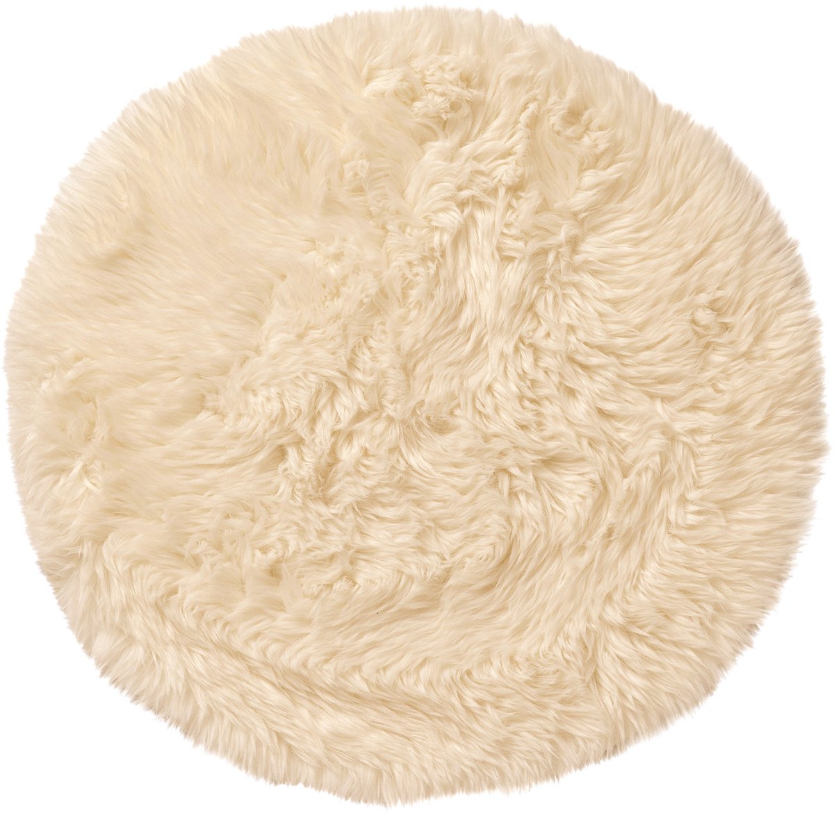 Textino - NIEK - vloerkleed Ø40 cm - imitatiebont - rond - Bleached Sand - beige